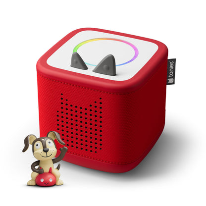Toniebox 2 Audio Player Starter Set for Kids 1+ with Playtime Puppy - Sunset Red