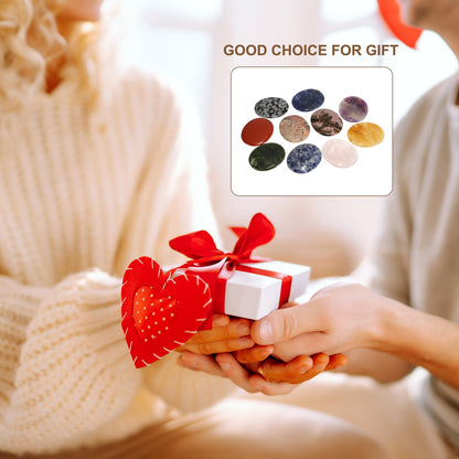 MECCANIXITY 2 Pcs Thumb Worry Stone for Anxiety, Tianshan Blue Stone Relief Crystals Hand Thumb Stones Pocket Gems Natural Polished for Yoga Meditation Relief