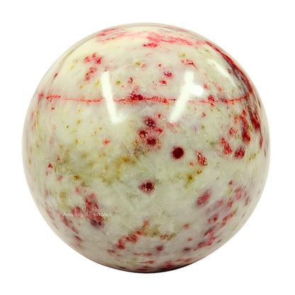 Amazing Gemstone Cinnabarite Crystal Ball with Stand - 2 Inches Crystal Sphere Meditation Balls for Witchcraft and Decorative Balls
