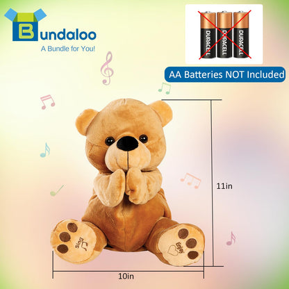 Bundaloo Plush Clapping Bear Animated Singing Play Along Stuffed Animal for Kids - Plays Games and Sings Songs