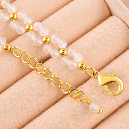 InfinityGemsArt Moonstone Bracelets for Women – June Birthstone White Gemstone, Handmade 14K Gold Plated Adjustable Chain, Dainty Chakra Jewelry, Gift for Her - Mom Jewelry
