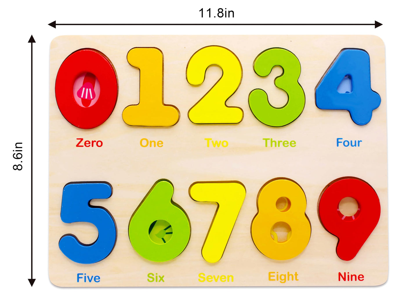 You&Xi Toddler Puzzles for Kids Age 3-4 Years Old-Wooden Number Preschool Puzzles