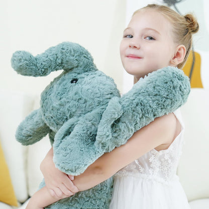 YGZE Weighted Stuffed Animals Elephant Plush Toy, 26 Inch, 4 Pounds, Soft and Huggable Weighted Plush Toy in Sage Green, Ideal Gift for Kids and Adults for Christmas, Birthday, Valentine’s Day