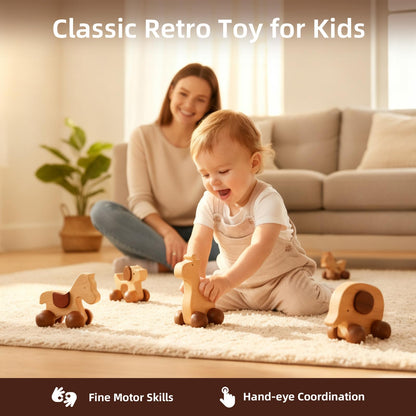 DadCarved Kids Tool Set with Baby Push Car Set