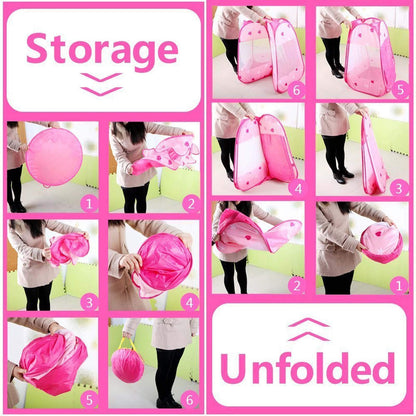 Pink Princess Tent Toys for 1 2 3 Year Old Girl Gifts Ball Pit for 1st Birthday Girl Gift for Toddlers Easy Pop Up&Fold Up Indoor & Outdoor Use(Balls Not Included)