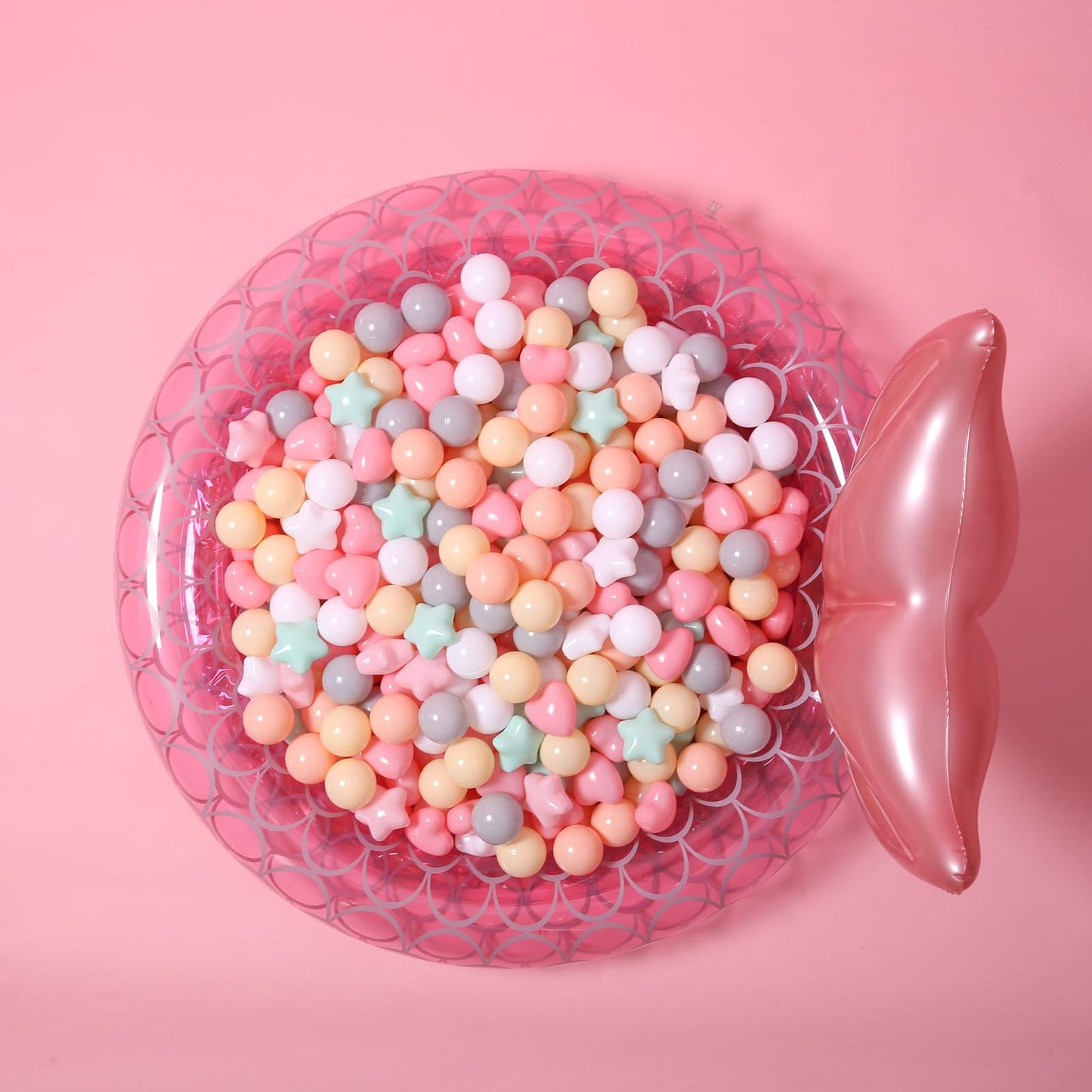 GOGOSO Ball Pit Balls,Plastics Balls for Ball Pit, Stars Hearts Shape for PastelBall for Toddlers Kids，6 Mix Colors, 1000pcs