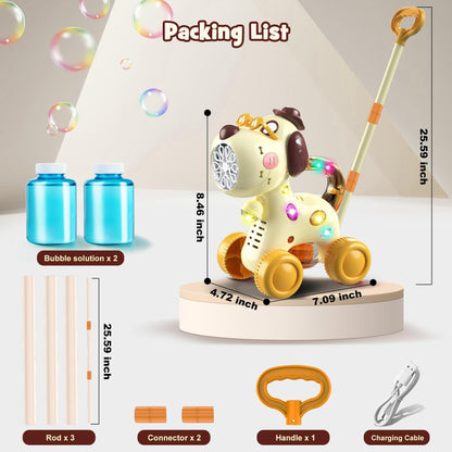 Nicmore Bubble Machine for Toddlers 1-3: Portable Dog Bubble Maker Blower Toys for 1-6 Year Old Boy Girl Kids Outdoor Toys for Easter Party Birthday