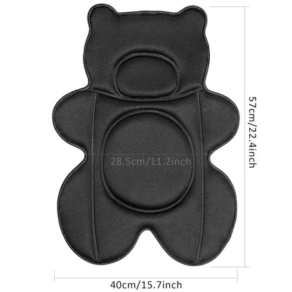 Ihaapsi Infant Baby Bath Cushion,Fits Inside Most Baby Bathtubs, Breathable Soft Baby Bath Support Seat,Baby Bath Pad Bath Pillow for Bathtub,Newborn Bath Mat with 4 Suction Cups (Black)