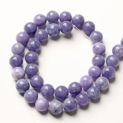 6MM 60PCS Lavender Purple Chalcedony Stone Loose Beads for Jewelry Making DIY Bracelet Necklace