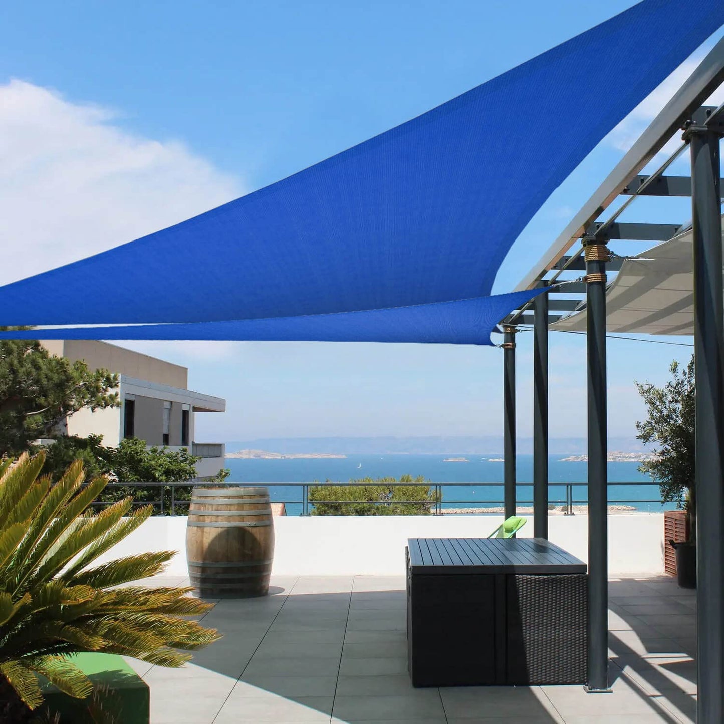 Tronssien Triangle 16'x16'x23' Sun Shade Sail, 95% UV Blockage Canopy Awning for Outdoor Patio and Garden, Yard Activities