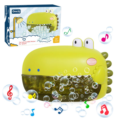 Grechi Dinosaur Bath Toys,Baby Bath Toys for The Baby Bathtub,Toddler Automatic Bubble Machine,Plays 12 Children’s Songs, Makes Great for Toddlers Age 2 3 Year Old Girl Boy