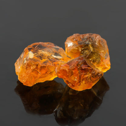 ColouredRocks Madeira Citrine (50cts) (3pcs) (14-18mm) Natural Raw Crystals, Loose Gemstone, Wholesale Rough, Jewelry Making Supply, Chakra Healing Stones, DIY Craft, Gem Collection