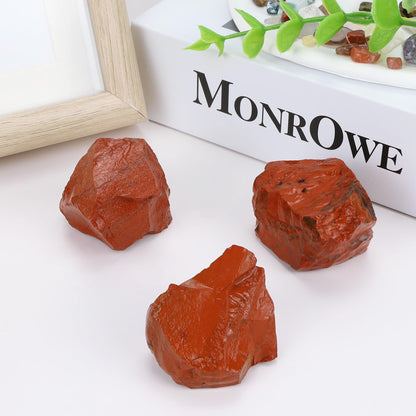 XIANNVXI Red Jasper 1.8-2.2" Large Raw Crystals and Healing Stones Natural Rough Crystal Rocks for Decor Gifts Tumbling Cabbing Polishing Fountain Rocks 1PCS