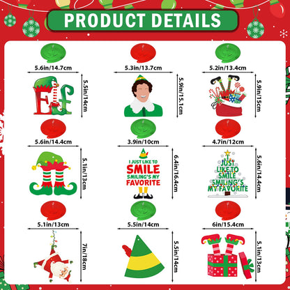The Elf Christmas Banner Decorations Christmas Elf Decorations I Just Like To Smile Smiling's My Favorite Banner for Xmas Party Decorations Friendsmas Party Decorations