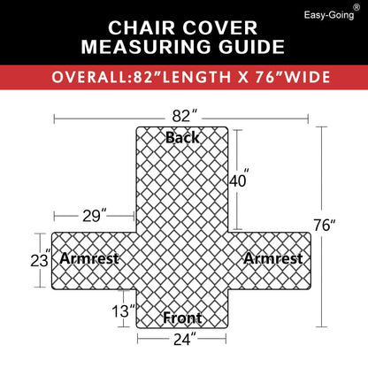 Easy-Going Chair Sofa Slipcover Reversible Sofa Cover Water Resistant Couch Cover Furniture Protector Cover with Elastic Straps for Pets Kids Children Dog Cat (Chair, Gray/Light Gray)