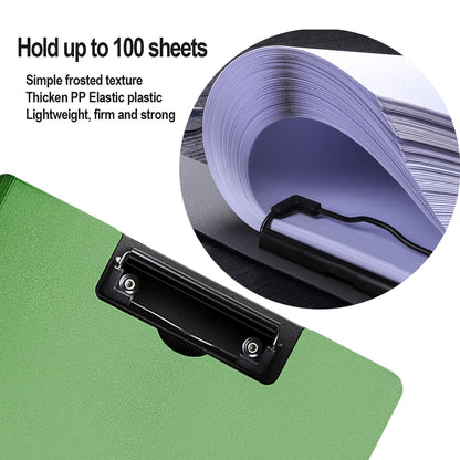 MUYICS 10 Pack Foldable Clipboards, A4 Clipboard Folder, Office Clipboard Folder with Double Clips Metal Clip, Storage Clipboards for Office, School or Medical Field(5 Colors)