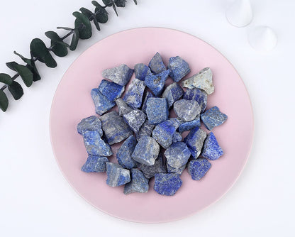 MAIBAOTA Natural Lapis Lazuli Crystal Stone Bulk Raw Healing Crystal Stones 1" Raw Rough Gemstones Rocks for Tumbling Polishing Cutting Quartz Crystals