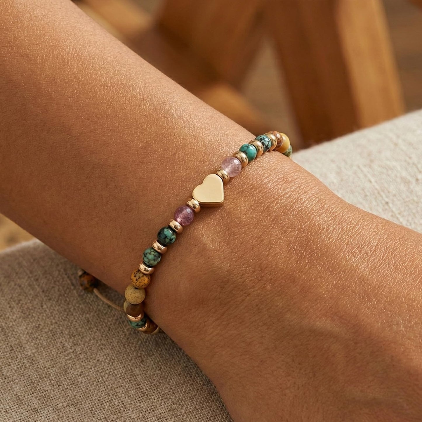 Winerbalaa Inspirational Gifts for Women,Natural Healing Stones Bracelets,Heart Get Well Soon Thinking of You Gifts for Women Family Sister Friendship Birthday Gift
