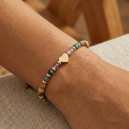 Winerbalaa Inspirational Gifts for Women,Natural Healing Stones Bracelets,Heart Get Well Soon Thinking of You Gifts for Women Family Sister Friendship Birthday Gift