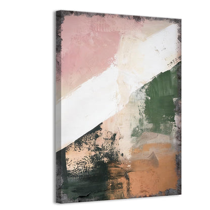 Scandinavian Abstract Wall Art Neutral Abstract Print Minimalist Wall Decor Earthy Modern Poster Minimalistic Green Beige Texture Print (20 * 30inch,Frame)