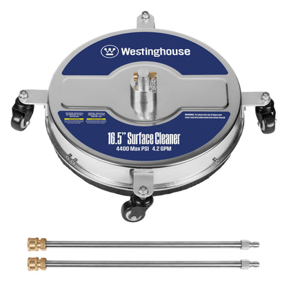 Westinghouse Universal 16.5” Pressure Washer Surface Cleaner Attachment - Stainless Steel - 4400 Max PSI, 1/4” Connector - for Gas and Electric Pressure Washers