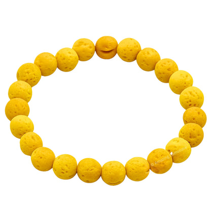 Amazing Gemstone Crystal Bracelet for Women Men's Gifts - Protection Healing Crystal Bracelet - 8mm Gemstone Beaded Stretchable Bracelet Pulseras Para Hombres Mujer Stocking Stuffers Mothers Day Gift (Yellow Lava)