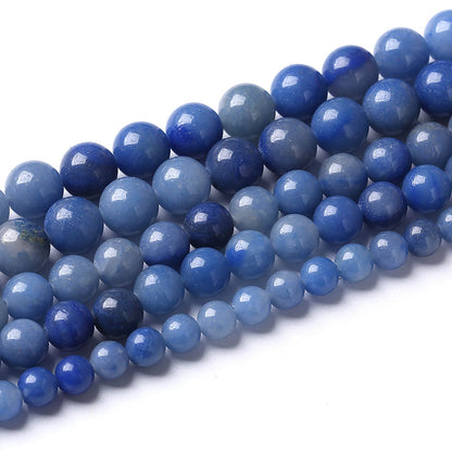 60PCS 6mm Natural Stone Beads Blue Aventurine Round Loose Spacer Energy Stone Healing Power Beads for Jewelry Making DIY Bracelet Necklace 15" Inch (6mm, Blue Aventurine)