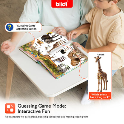 English Interactive Sound Book for Toddler3-5,Talking Activity Book,Educational Learning Toys for Boys Girls, Birthday Gifts for Kid Age 3 4 5 6 Year Old,Sensory Autism Toys,171 Animal,600+Sounds