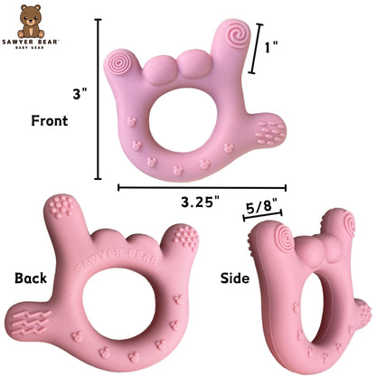 Silicone Hand Teether - I Love You Baby Teething Toy 0-12 Months | BPA - Free Toddlers Teething Relief | Massaging Teethers for Babies 3-6 Months | Infant Toy Teether 6-12 Months - Gift for Babies
