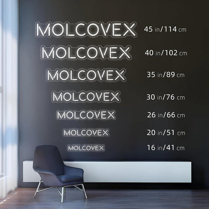 MOLCOVEX Custom Neon Signs – Personalized LED Neon Lights for Weddings, Customizable Neon Name Sign for Bedroom, Business Logos, Birthday Parties & Holiday Gifts