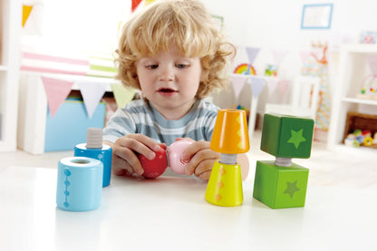 Hape Twist and Turnables Wooden Building Block Learning Set