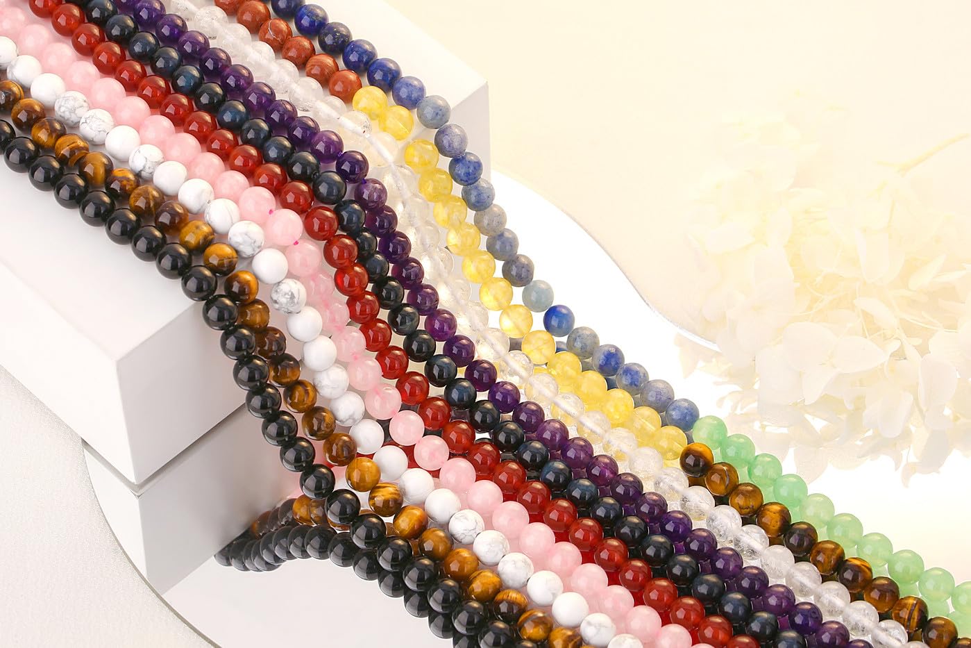 QINJIEJIE 100PCS Malachite Beads 8mm Natural Stone Beads Round Loose Gemstone Bead for Bracelet Beading Crystal Jewelry Making DIY Necklace Earrings 0.32"
