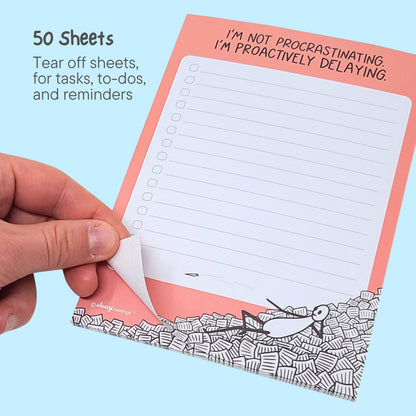 Sleazy Greetings Funny To Do List Notepad (4 Large Notepads) - 5 x 7-Inches Sarcastic Memo Pad Grocery Lists Note Pads - Funny Teacher Office Coworker Gifts for Women