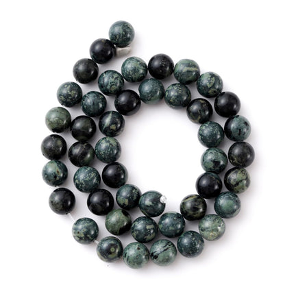 8mm 45pcs DIY Natural Kambaba Jasper Stone Beads Round Healing Crystal Gemstone Loose Beads for Jewelry Making Handmade Bracelet Necklace