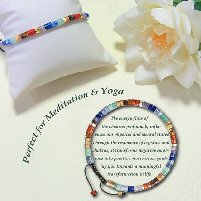 Brief von Engel Chakra Bracelets for Women, Healing Crystals Stones Bracelet, 7 Chakras Spiritual Crystal Bracelet Bangle, Yoga Meditation Relax for Womens Anxiety, Stress Relief Gifts For Women