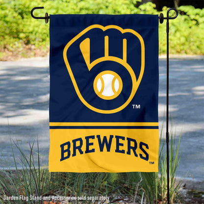 Milwaukee Brewers Double Sided Garden Flag