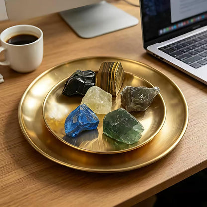Crystal for Abundance Natural Raw Crystals 1.2-2″Set of 6 Citrine, Tiger's Eye, Green Fluorite et. Healing Crystals and Stones for Money, Success & Wealth