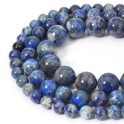 Siomia 45pcs 8mm Natural Lapis Lazuli Gemstone Beads Energy Healing Crystal Round Loose Stone Beads for Jewelry Making, DIY Bracelets Necklaces