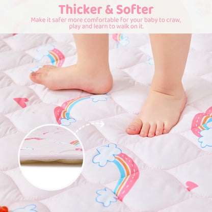 Baby Play Mat, Extra Large&Thick Baby Mat for Floor, 50 x 50 Play Mat for Baby， Foldable Padded Baby Floor Mat