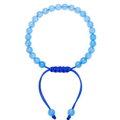Amazing Gemstone Aquamarine Bracelet for Women Men's Gifts - Protection Healing Crystal Bracelet - 6mm Gemstone Beaded Adjustable Bracelet Pulseras Para Hombres Mujer Stocking Stuffers