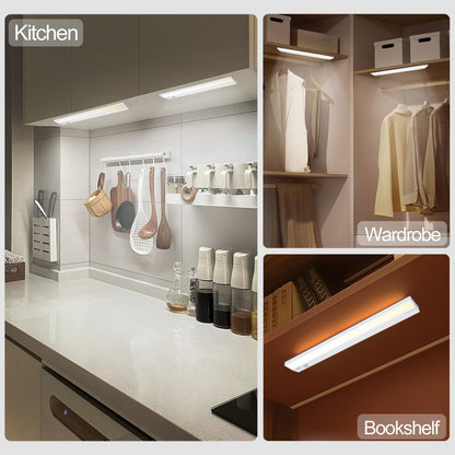 Ansen 2Packs of Under Cabinet Lighting Hardwired, 12in 10W 666LM Dimmable Led Light for Kitchen/Closet, CRI 92+, R9 90+, 3 Color Temperature, 3000K/4000K/5000K(Warm White, Cool White, Daylight)