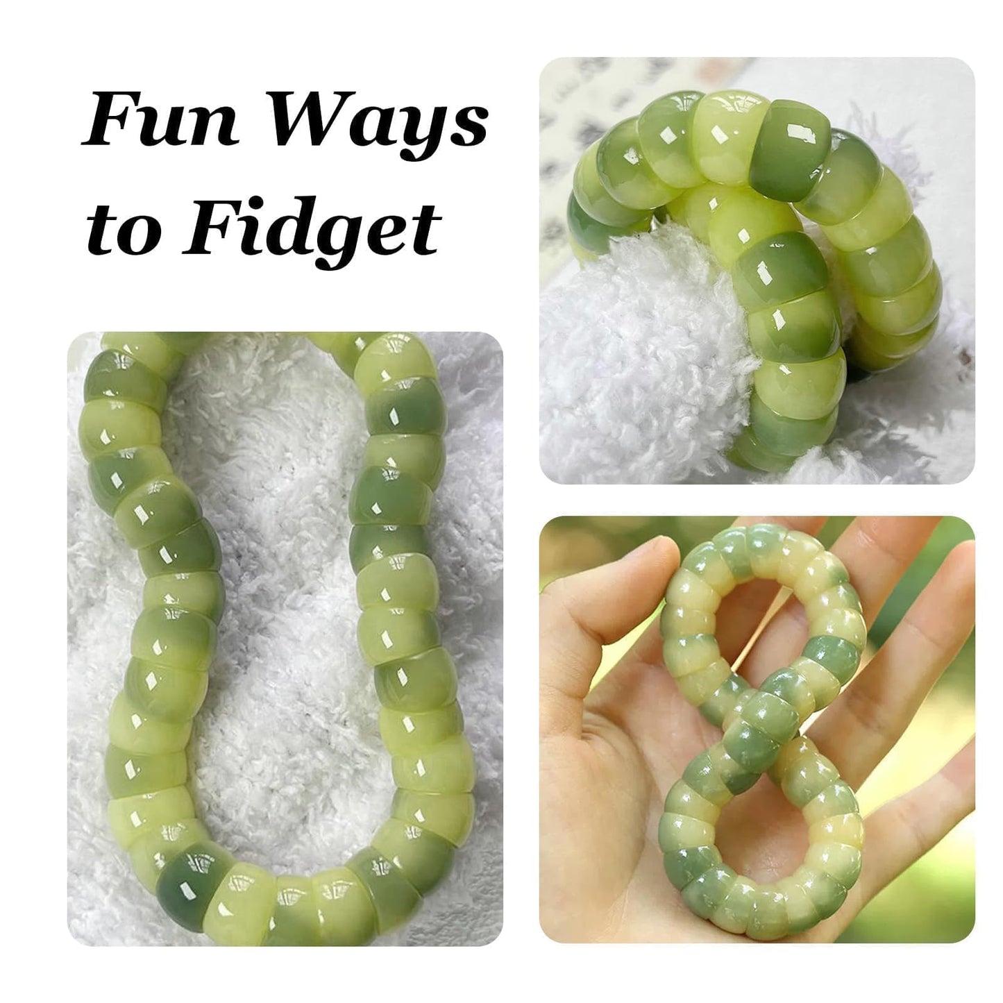 Frodete Bodhi Fidget Bracelet Bodhi Seed Bracelet Stretch Fidget Bracelet for Women Protection Healing Jewelry Gifts Anxiety Relief Items