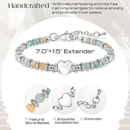 ZOKCC Inspirational Gifts Bracelets for Women Healing Natural Stone Beaded Bracelets - Friendship Encouragement Graduation Gifts for Women Friends Sister Bestie Mom Daughter