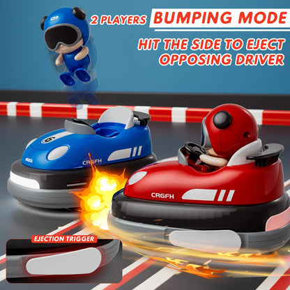 2-Player Battle 2-5 rc Car toddler Boys Children's Day Toy | Cartoon Remote Control Bumper Cars With Light & Sound – Racing Set (Drift + Collision Modes) | 360° Spinning | Rechargeable Kids’ Race Cars