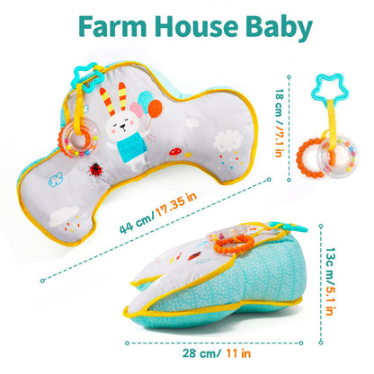 Montessori Sensory Crawling Toy for Newborns - Tummy Time Pillow with Ergonomic Design for Easier Parenting Development