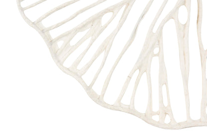 Creative Co-Op Handmade White Coral Shaped Paper & Metal Wall Décor (Set of 3 Sizes)