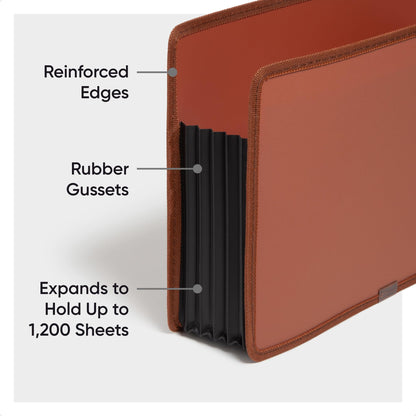 Smead Tuff Expanding Pockets, Set of 2 Poly Accordion File Organizers for File Folders, Straight-Cut Tab, 5-1/4 inch Expansion, Letter Size, Office Supplies, Document Organizer (73782)