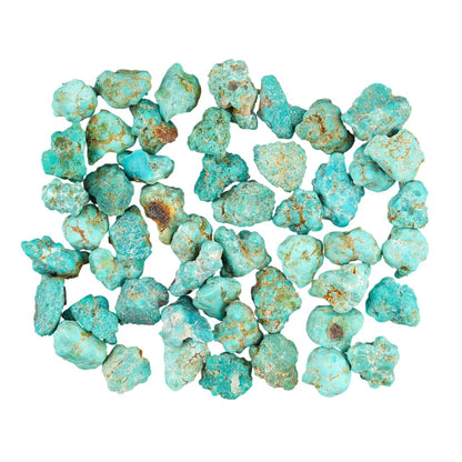 CRYSTALIS Wholesale Bulk 50pcs Arizona Copper Turquoise Natural Raw Crystals, Loose Gemstone Rough Jewelry Making Supply, Chakra Healing Stones, DIY, Gem Collection (90+ carats) (4-8mm)
