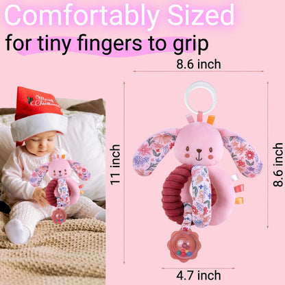chochumy Baby Books Infant Cloth Toy, Tummy Time Crinkle Touch Feel and Stroller Hanging Car Seat Toys for Infant 0-2-3-4-5-6-7-8-9-12 Months, Newborn Boy Girl Shower Gifts Easter Basket Stuffers