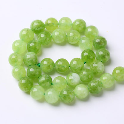90pcs 4mm Natural Peridot Green Lace Jades Beads Round Loose Spacer Beads for Jewelry Making DIY Bracelets Crystal Energy Healing Power Stone 15 Inch(4mm, Green Peridot Jade)